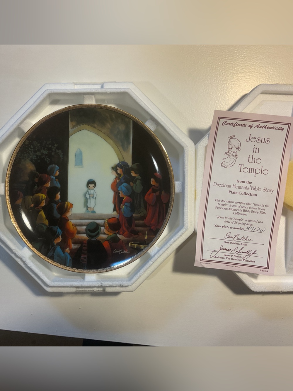 Precious Moments collectible plate